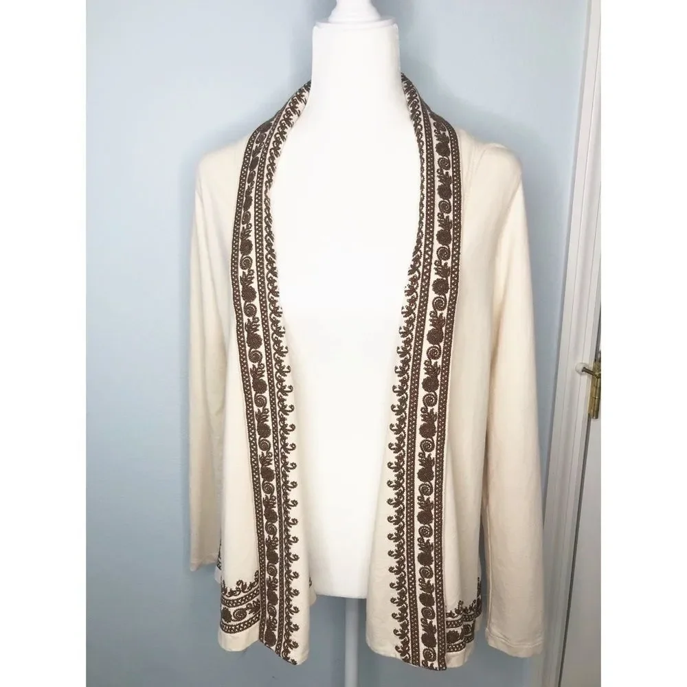 Lucky Brand Whitney Embroidered Cardigan Sweater - Picture 2 of 7